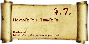 Horváth Tamás névjegykártya